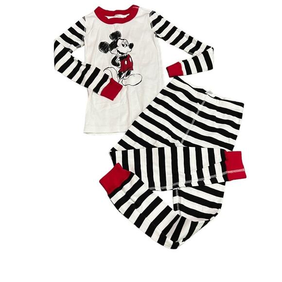 Hanna Andersson Disney Mickey Mouse 2 Piece Pajama Sleep Set Size 120 / 6-7 - Picture 1 of 7